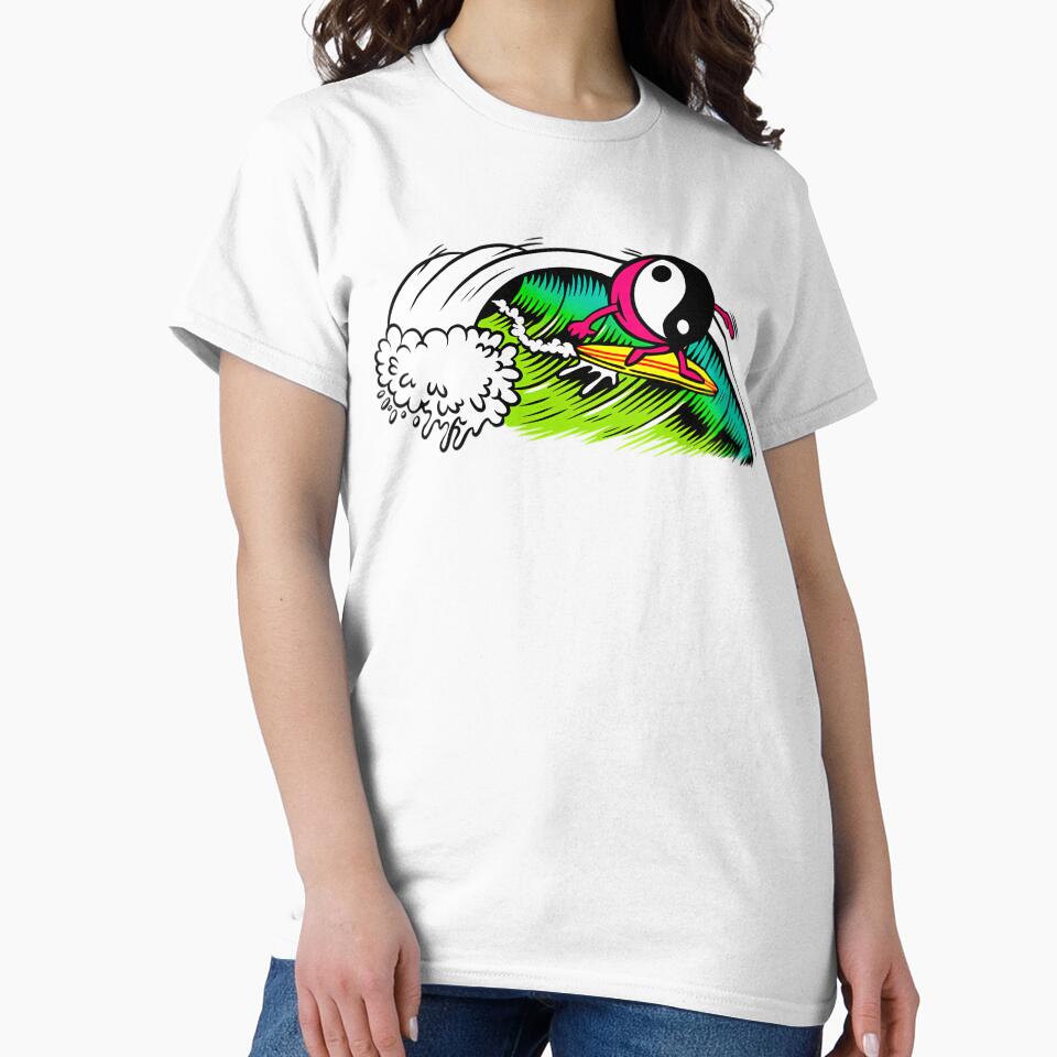 Yin Yang Surfing by Baby-Care Unisex , , , Long Sleeve Tee