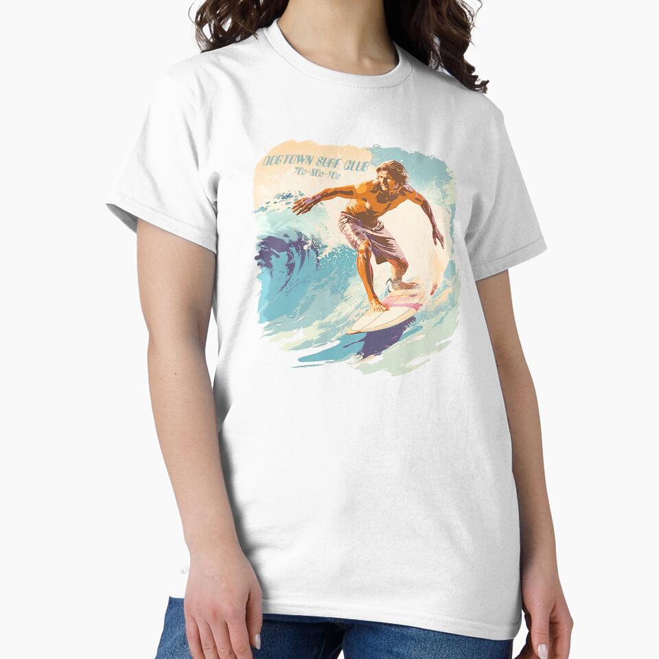 Dogtown Surf Club - Retro Vintage Surfing Design with Muted Pastels and Ocean Vibes by YardWest