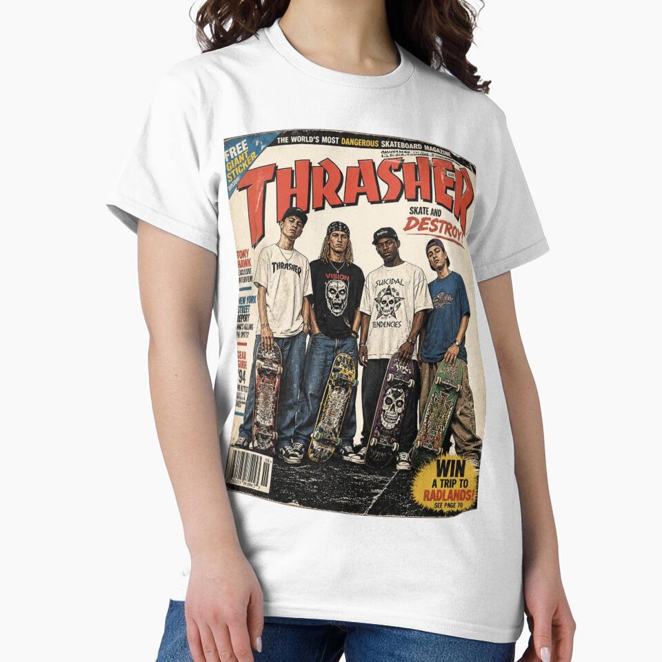 90s Skate Culture Vintage Magazine Cover Aesthetic by redblink store