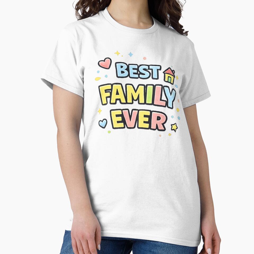 Best Family Ever - Childlike Crayon Lettering Art by LEFTERIS-DESIGN