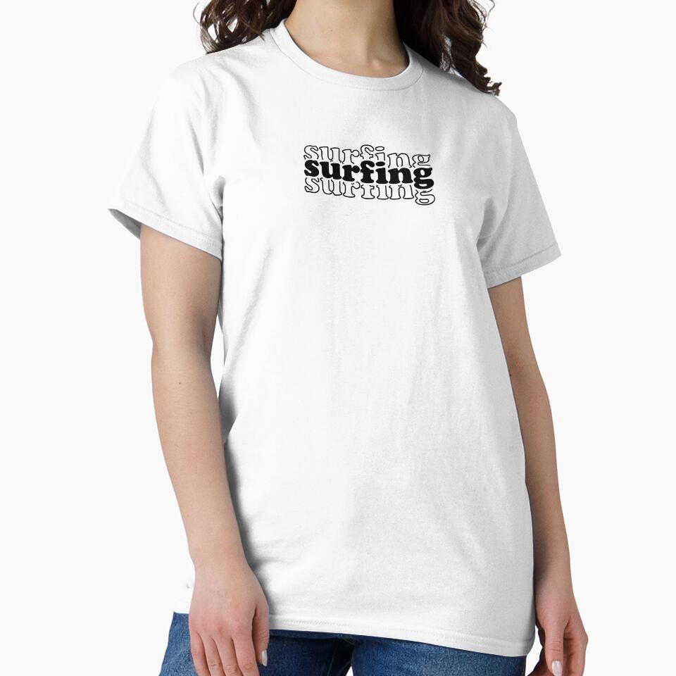 Surfing Vintage - Funny Surfing Lover by Oussinc Unisex , , , Long Sleeve Tee