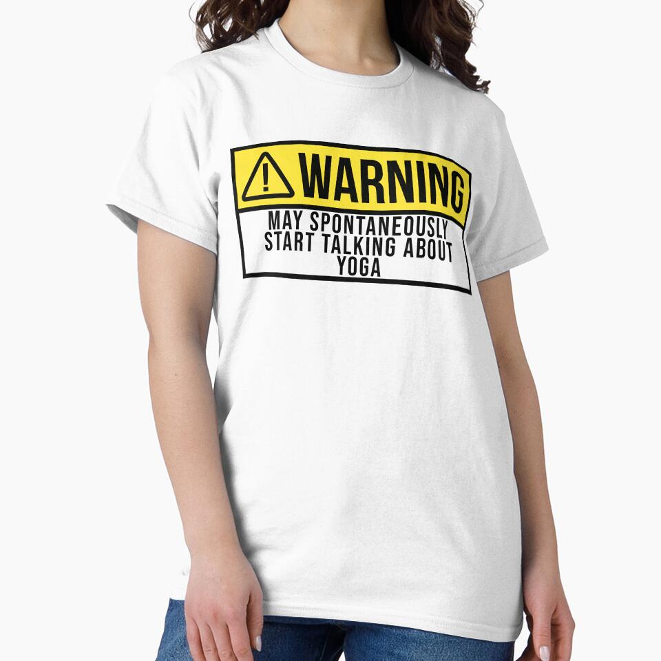 Yoga Warning by XCIV Unisex , , , Long Sleeve Tee