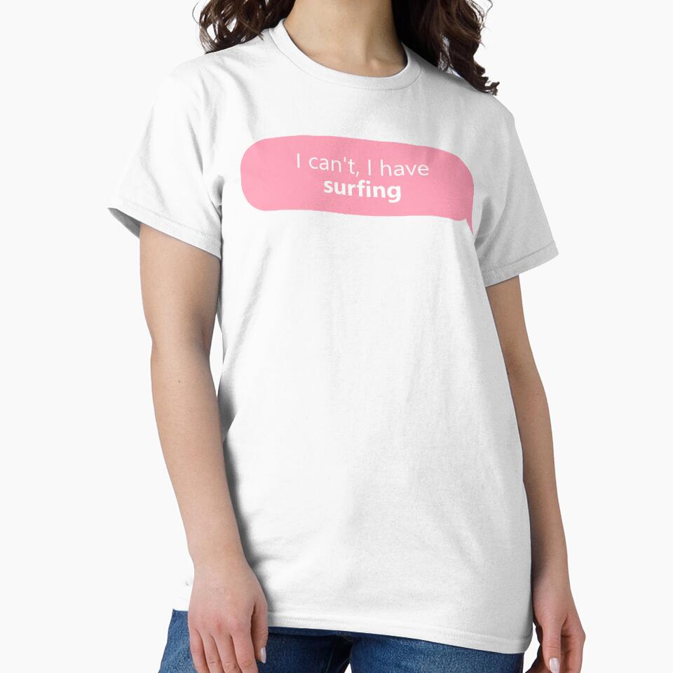 I have Surfing in Pink by XCIV Unisex , , , Long Sleeve Tee