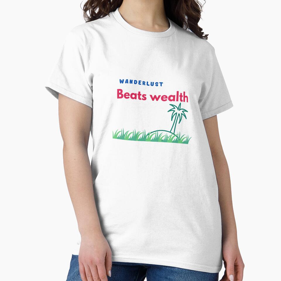 Wanderlust Beats Wealth by Zoaluxe Unisex , , , Long Sleeve Tee