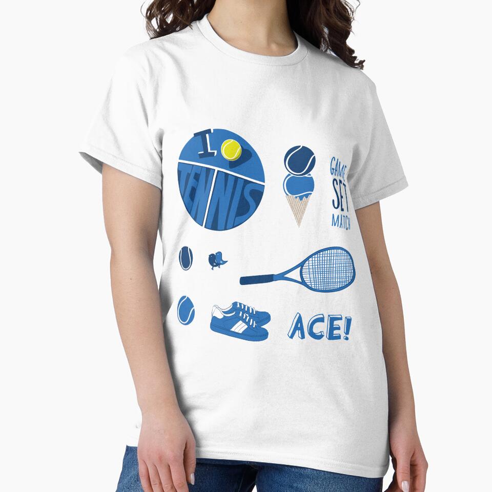 Blue Retro Tennis Sticker Pack by The-Goods