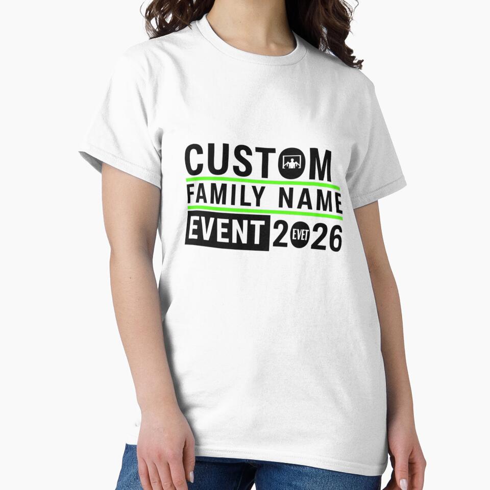 Custom Family Name T-Shirt - Personalized Event 2026 Matching Tee with Logo Icon by mo-carnival