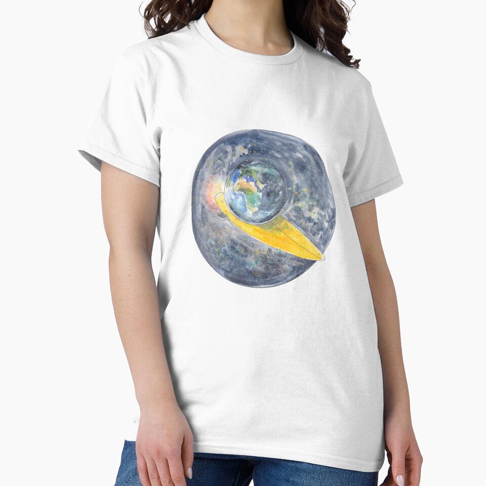 The surfing planet by TanjaLuArt Unisex , , , Long Sleeve Tee