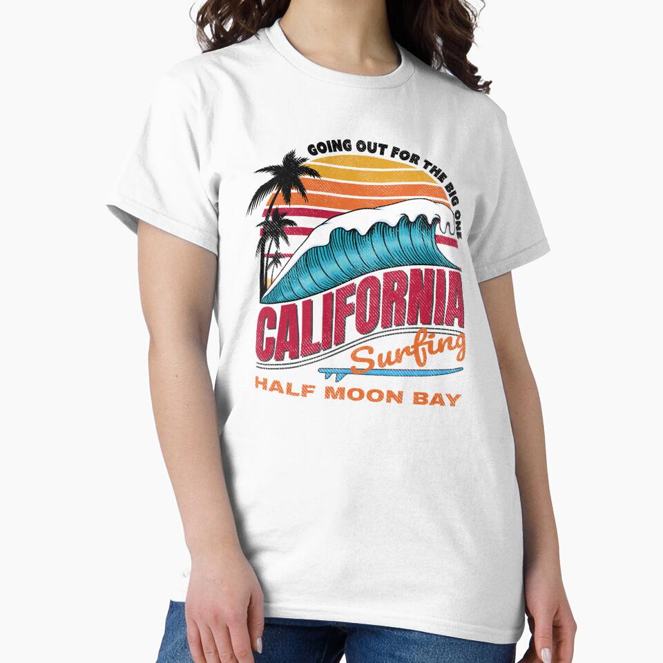 California Half Moon Bay Big Wave Surfing by Fitbys Unisex , , , Long Sleeve Tee