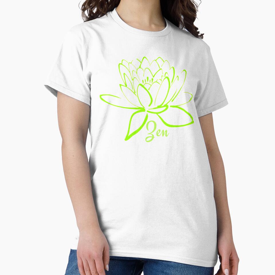 Lotus Zen Flower Green - Yoga Meditation by Paulele