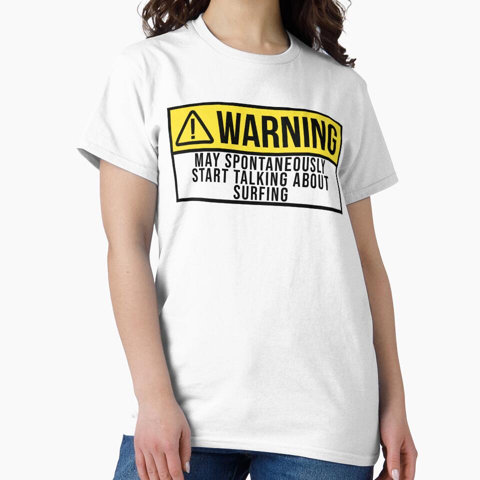 Surfing Warning by XCIV Unisex , , , Long Sleeve Tee