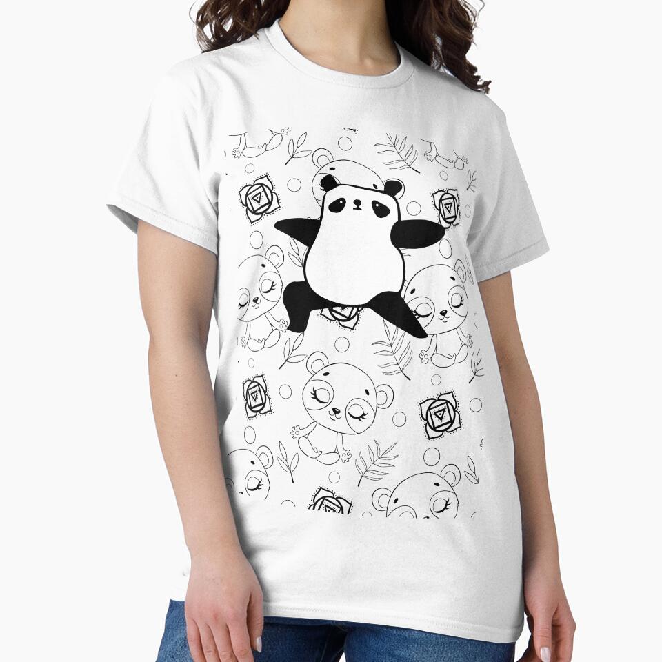 Panda Doing Yoga by LyricsWear Unisex , , , Long Sleeve Tee