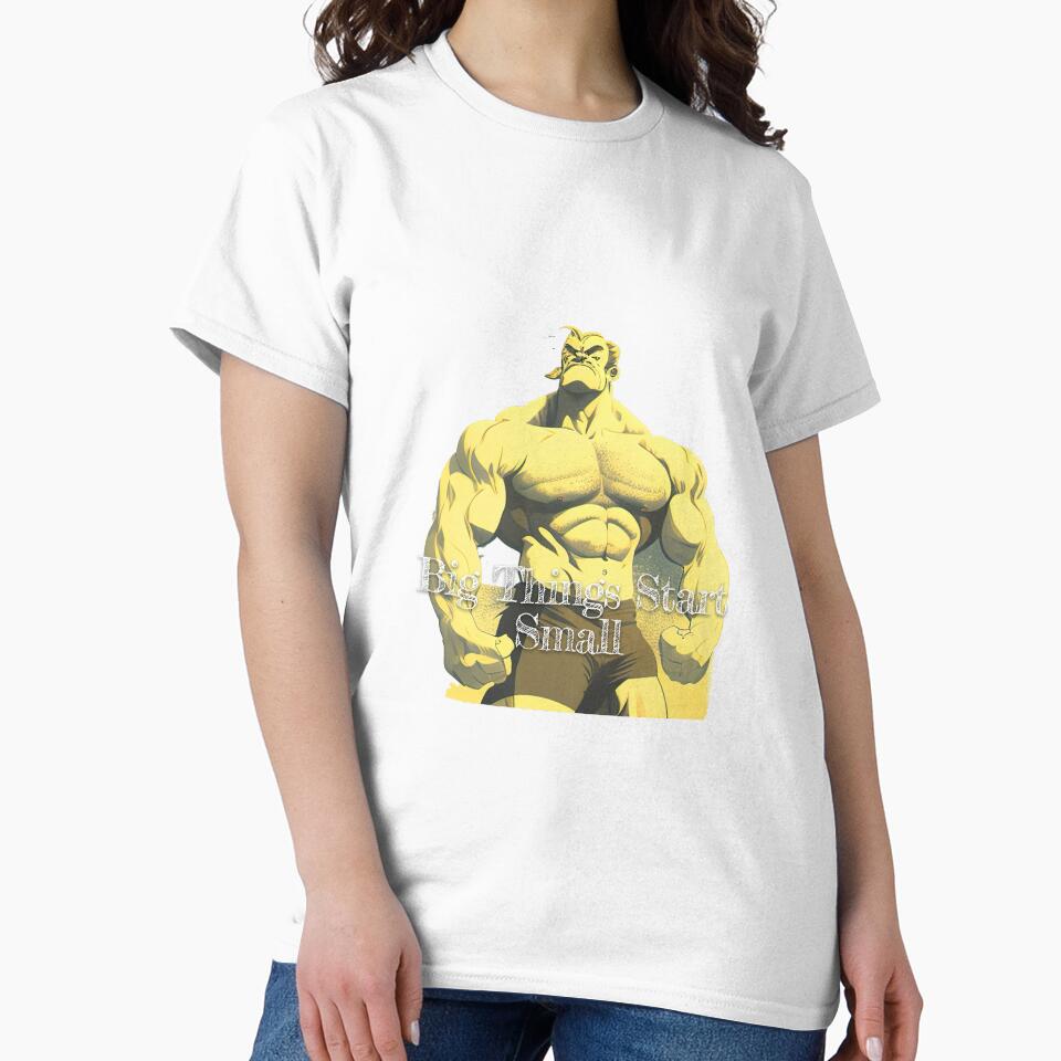 Big Things Start SmallDesignBodybuilding Fitness Gym Workout Exercise Merch Print Design by tengamerx