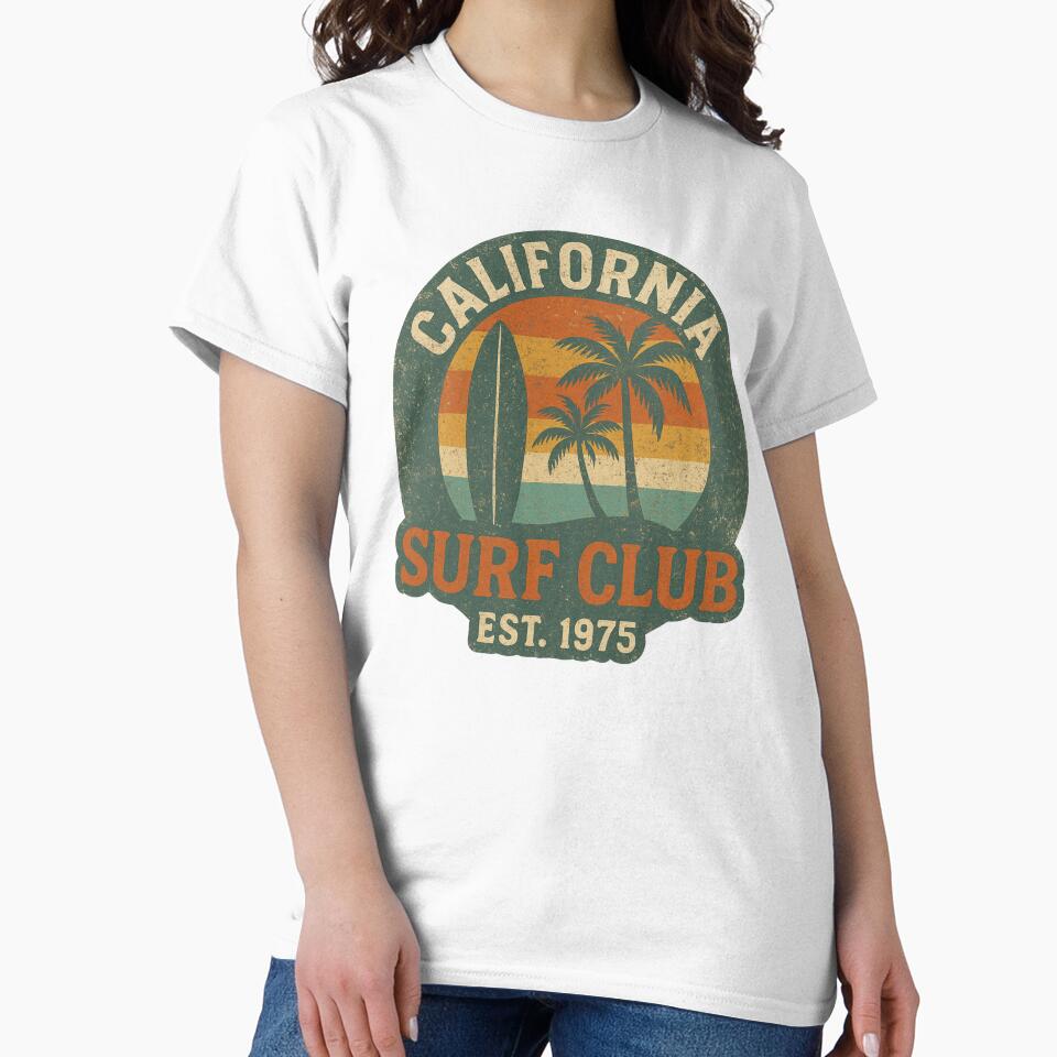 California Surf Club – Retro Vintage Surf Design by CreativeGorillas