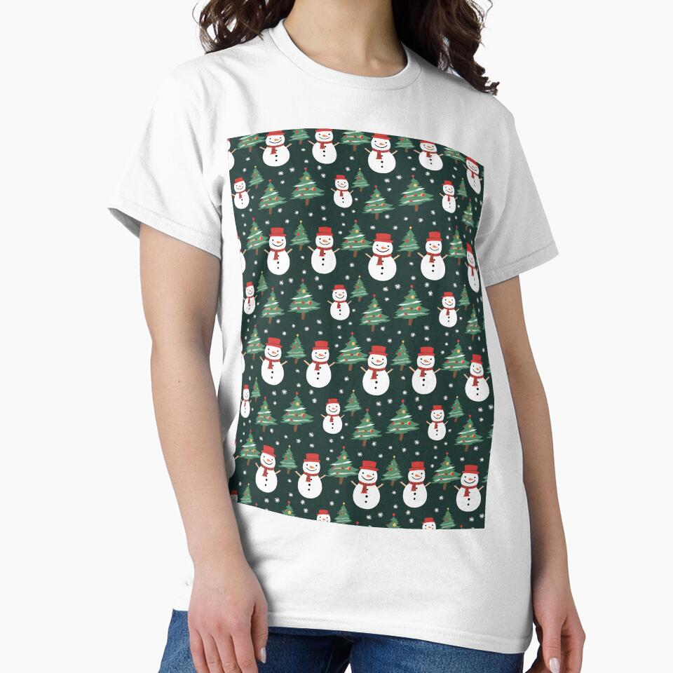 Cute Winter Pattern Christmas Snowmen by Belhbib Art ⭐⭐⭐⭐⭐