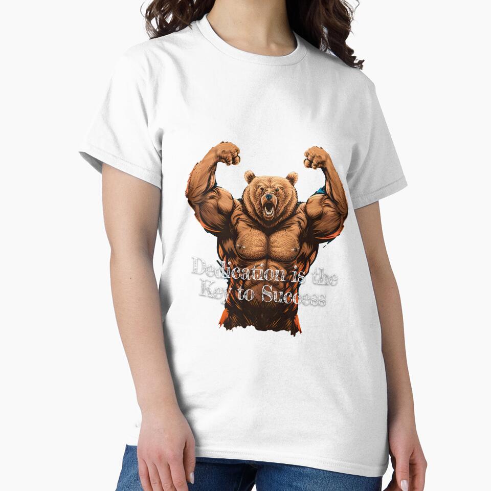 Dedication is the Key to SuccessDesignBodybuilding Fitness Gym Workout Exercise Merch Print Design by tengamerx