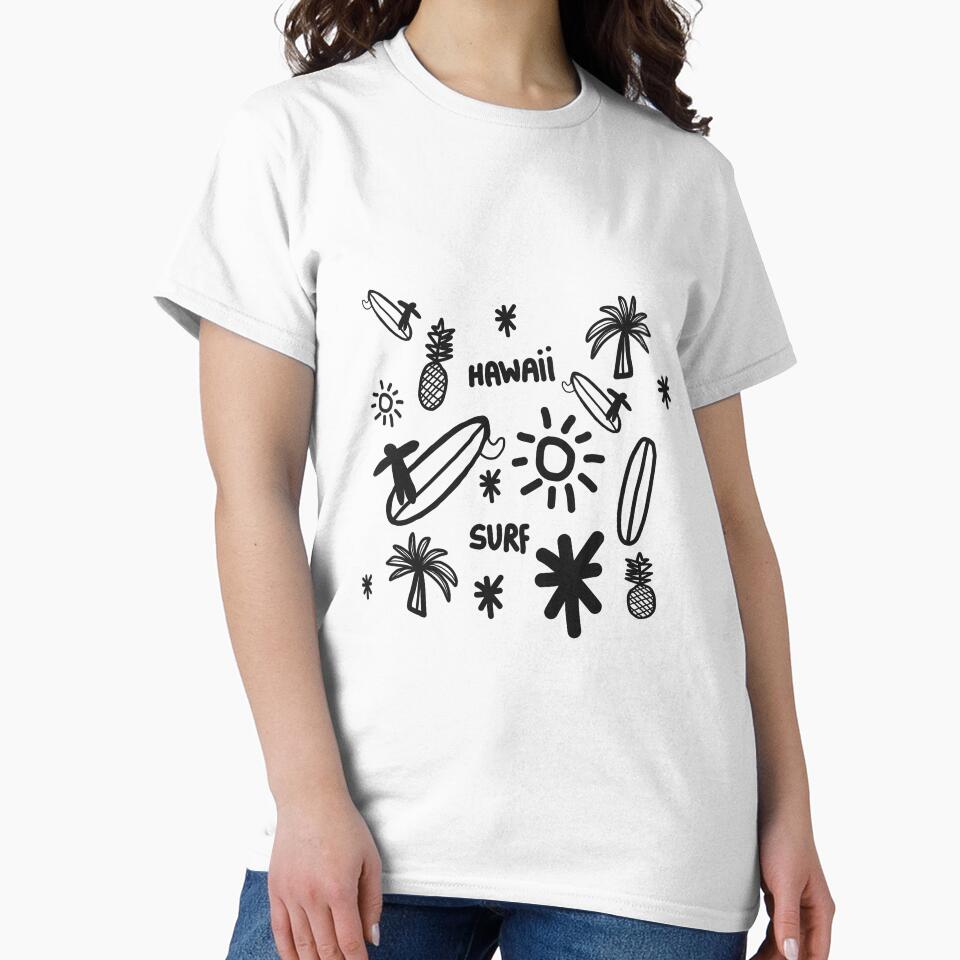 Hawaii surf paddle surf minimalist surfing by Tropical Blood Unisex , , , Long Sleeve Tee