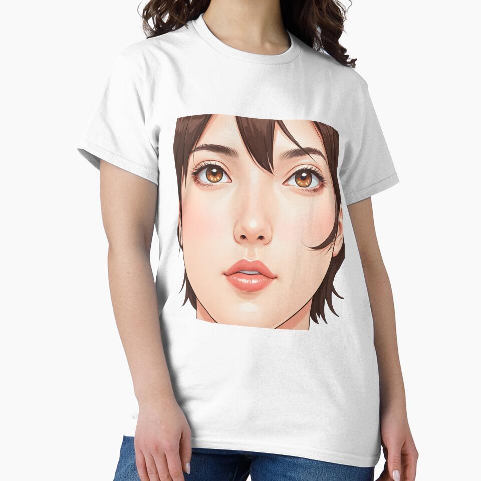 Minimal Anime Face Line Art – Expressive Minimalist Character Design - 2 by RELAX STATION Unisex , , , Long Sleeve Tee