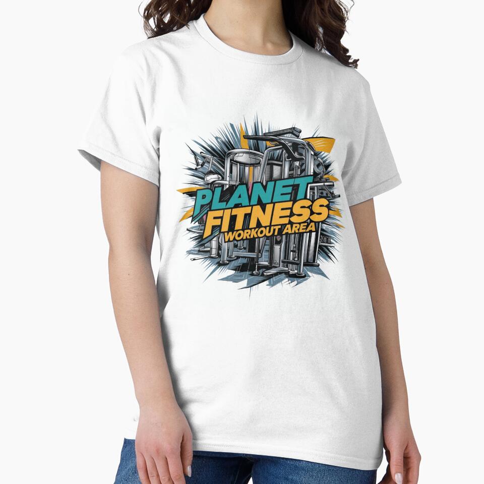 Planet Fitness Workout Area Graphic Tee for Gym Enthusiasts by Bmd4Fitness Unisex , , , Long Sleeve Tee