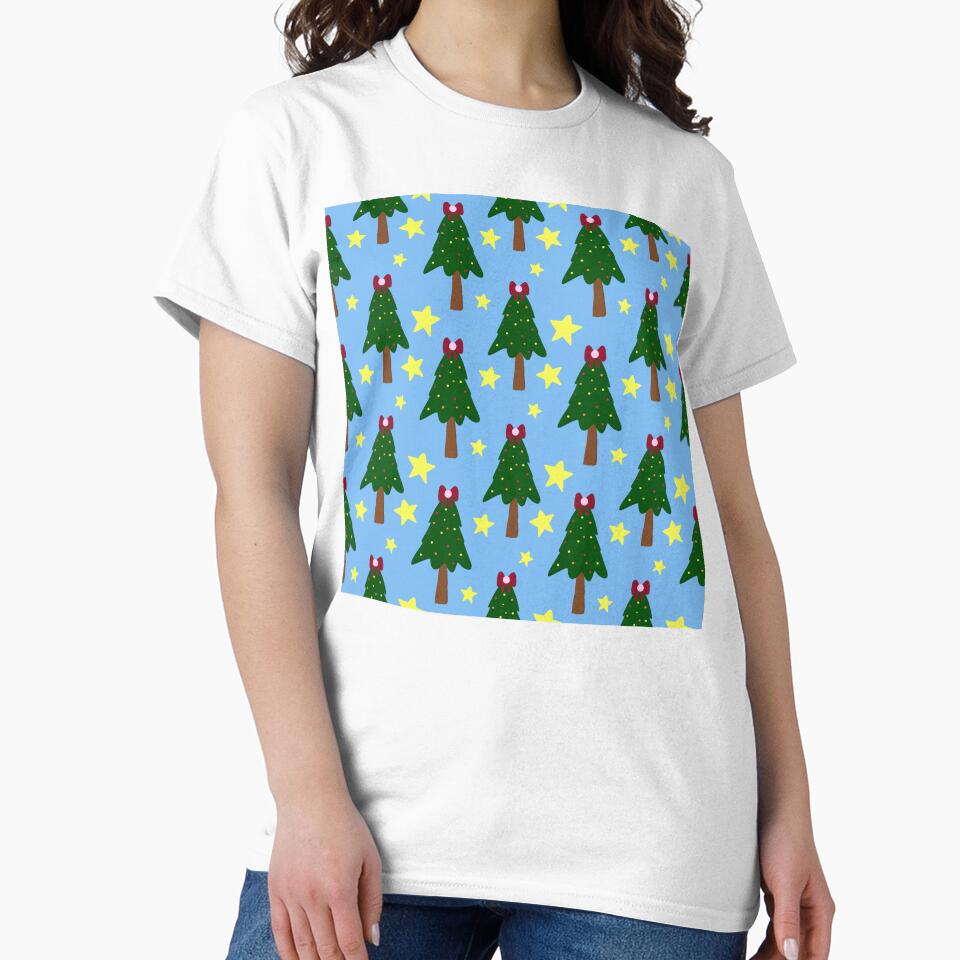 Festive Christmas Tree Pattern – Cute Holiday Seamless Design by Teenidesign
