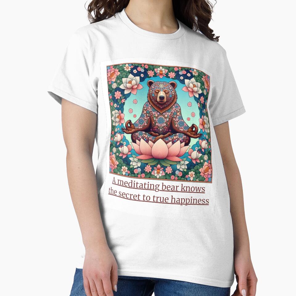 A meditating bear knows the secret to true happiness by DesignSpace 0110