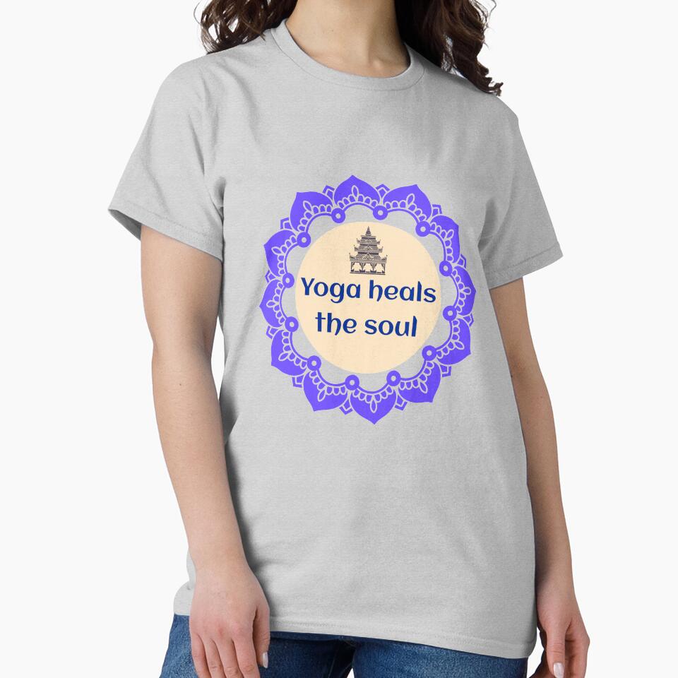 Yoga Heals The Soul / Namaste / Yoga Design / Meditation / Yoga Lover by RedBoyShop Unisex , , , Long Sleeve Tee
