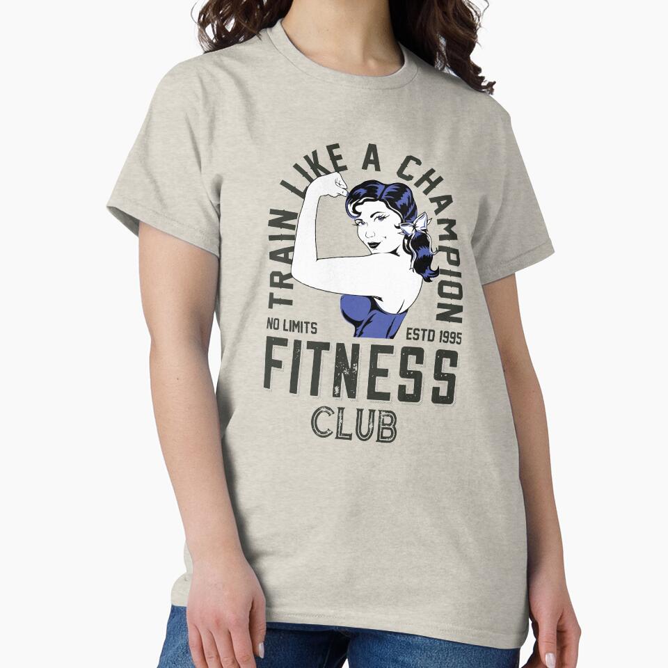 Women's Train Like a Champion Fitness Club by The Masked Designer Unisex , , , Long Sleeve Tee