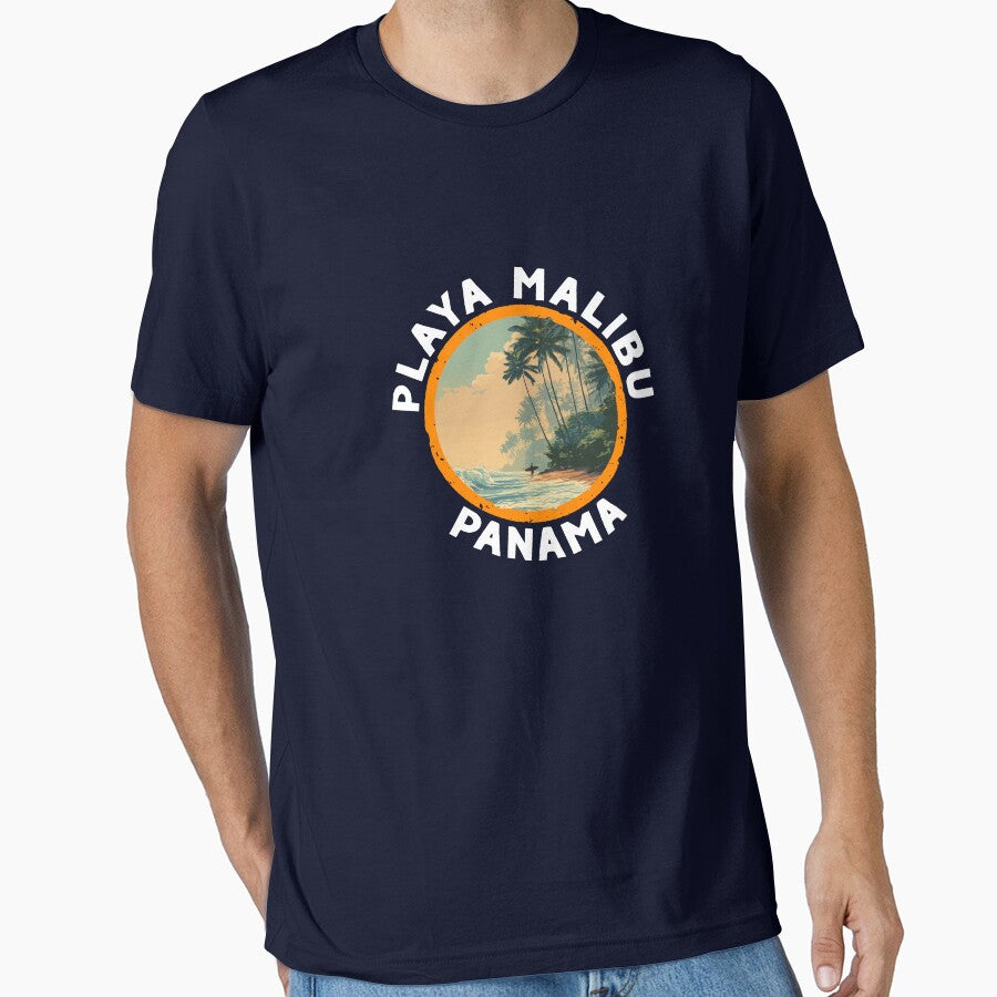 Playa Malibu - Panama (with White Lettering) by VelvetRoom Unisex , , , Long Sleeve Tee
