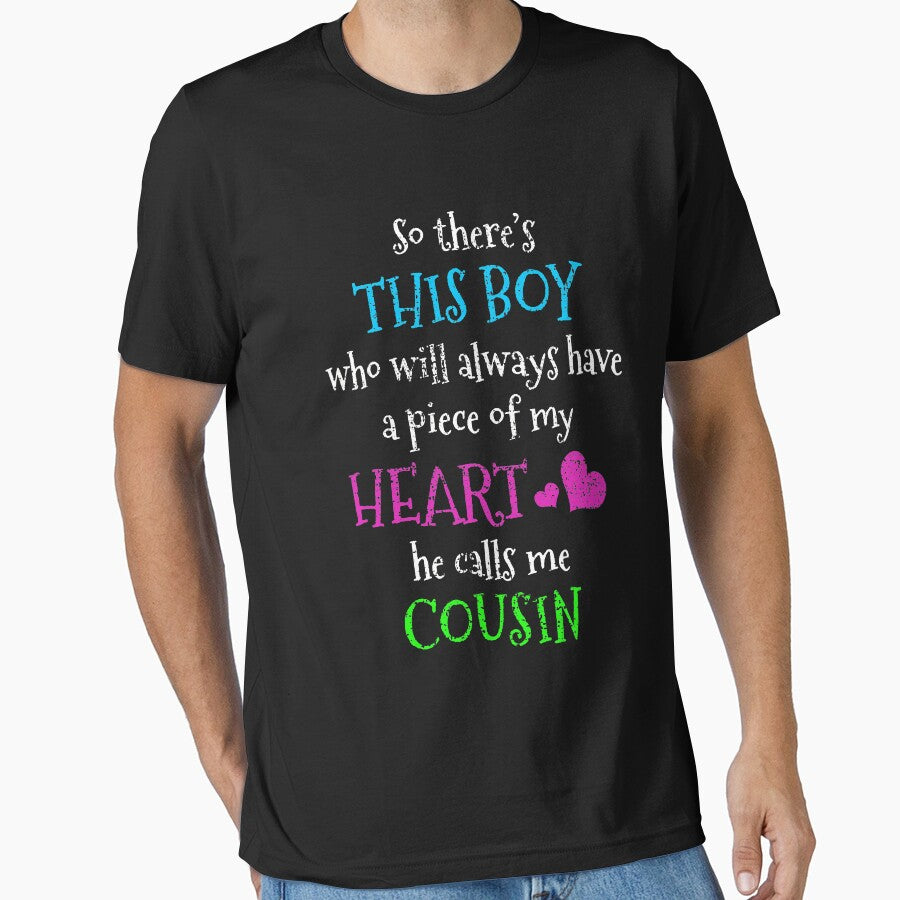 Boy Cousin Family Heart T-Shirt by 4tomic