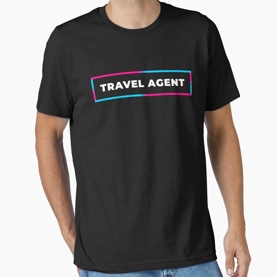 Travel agent retro gradient frame by SVPOD Unisex , , , Long Sleeve Tee