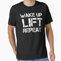 Wake Up, Lift, Repeat : Gym Quote by EnzoVectorism Unisex , , , Long Sleeve Tee