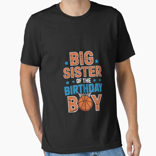 Basketball Big Sister Of The Birthday Boy Family Matching by MarryIsMonth