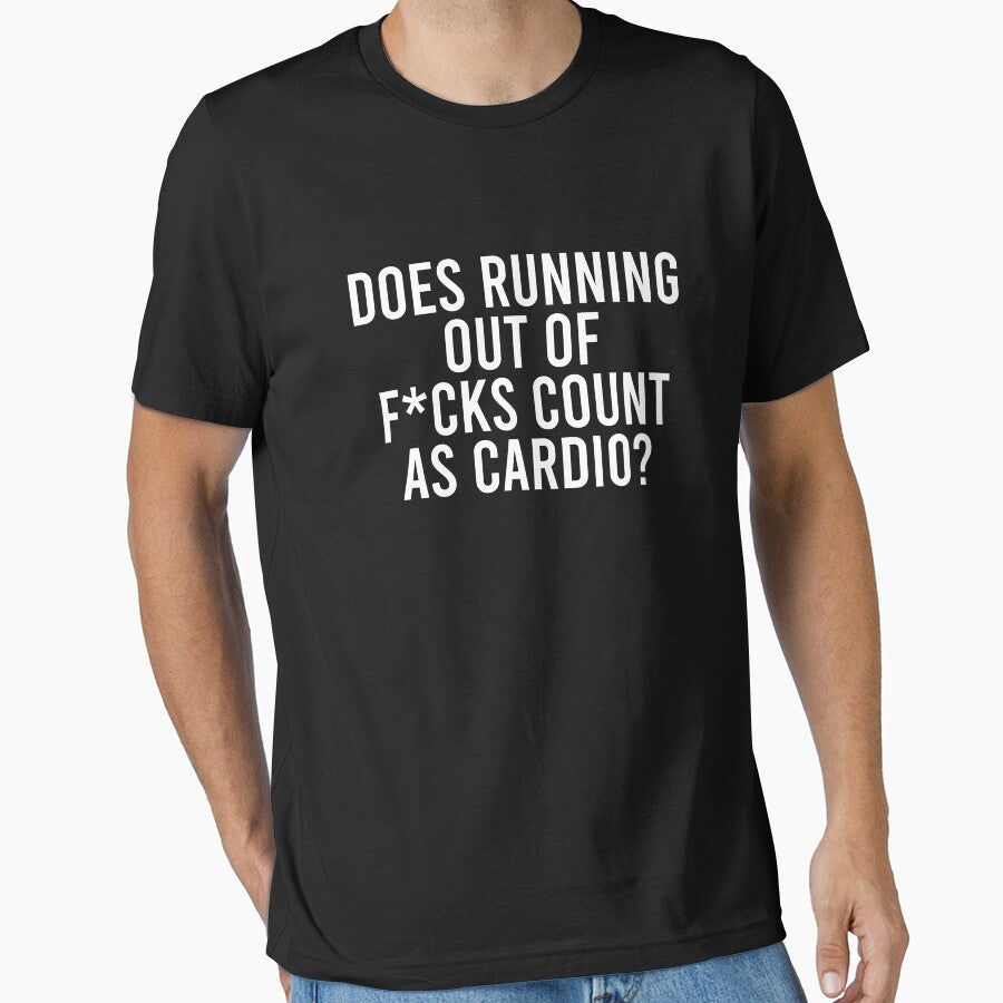 Does Running Out Of F cks Count As Cardio by syakiayunika Unisex , , , Long Sleeve Tee