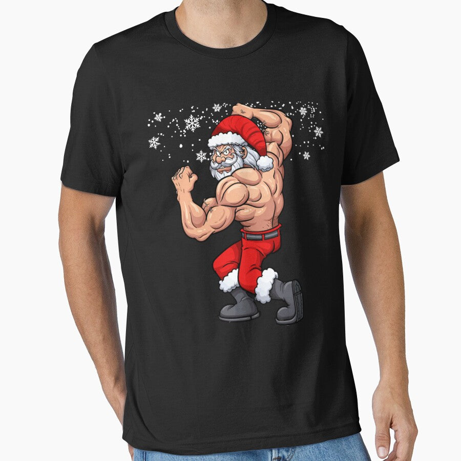 Fitness Santa Christmas Gym by Raiseofwoman Unisex , , , Long Sleeve Tee