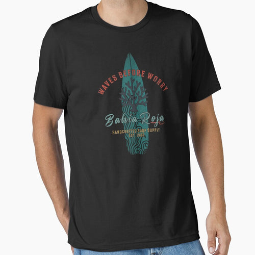 Bahía Roja Design – Waves Before Worry Vintage Surf Shirt by EpochFusion