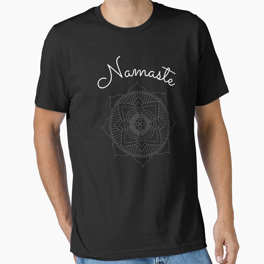 Yoga - Namaste (white on black) by Gilby-Designs