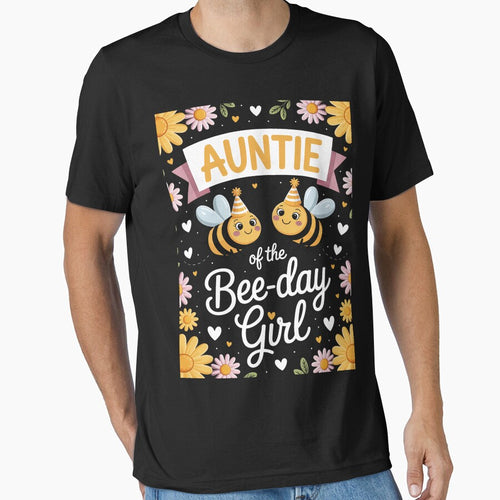 Auntie of the Bee-Day Girl Birthday Party Matching Family by ForestMmost
