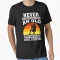 Never Underestimate an Old Man Who knows Kite Surfing by CosmoKitsch Unisex , , , Long Sleeve Tee