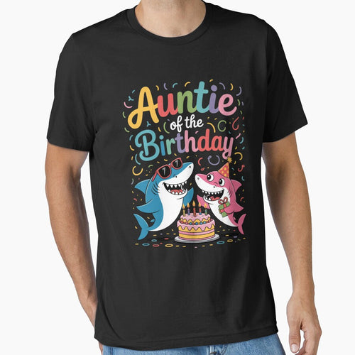 Auntie Of The Shark Birthday Family Matching Birthday Nephew by MuteElevent