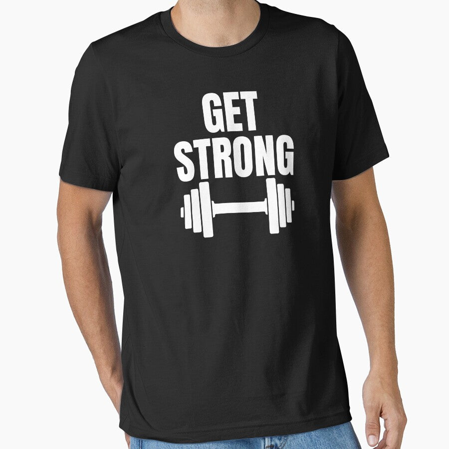 Get strong - fitness & Gym motivation motto and quote by GraphicDream Unisex , , , Long Sleeve Tee