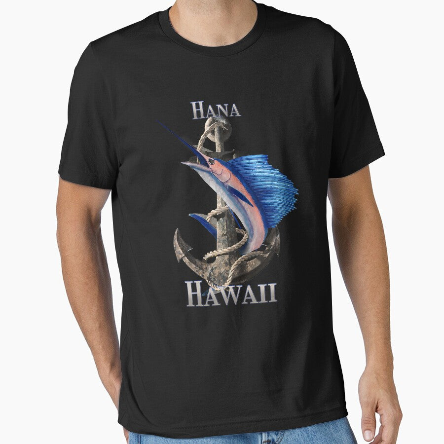 Hana Hawaii Swordfish Marlin Ocean Fishing by Leon-Alexander Unisex , , , Long Sleeve Tee