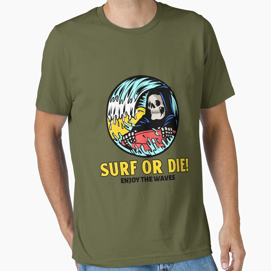 Surf or Die! Enjoy the Waves. by SP-Printable Unisex , , , Long Sleeve Tee