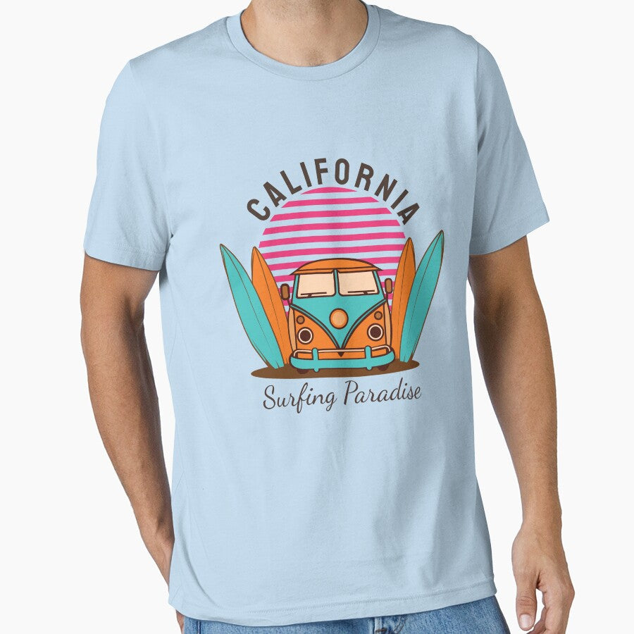 CALIFORNIA Surfing Paradise Desing by LUXE SHIRT Unisex , , , Long Sleeve Tee