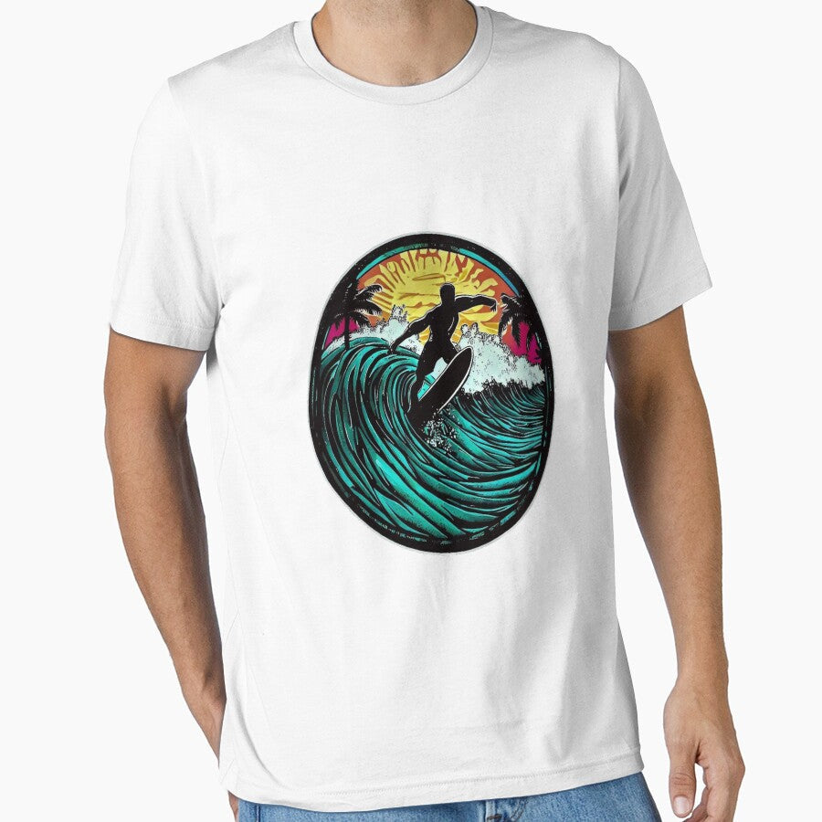 Surfing by Toshini Design Unisex , , , Long Sleeve Tee