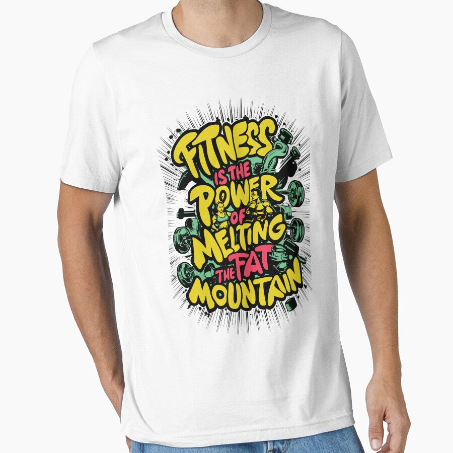 Fitness is the Power of Melting the Fat Mountain by BDLuck2021 Unisex , , , Long Sleeve Tee