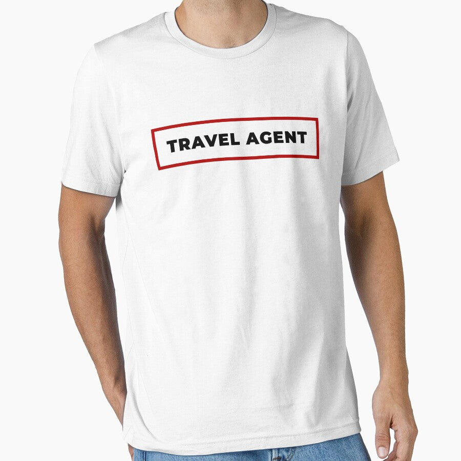 Travel agent with red frame by SVPOD Unisex , , , Long Sleeve Tee