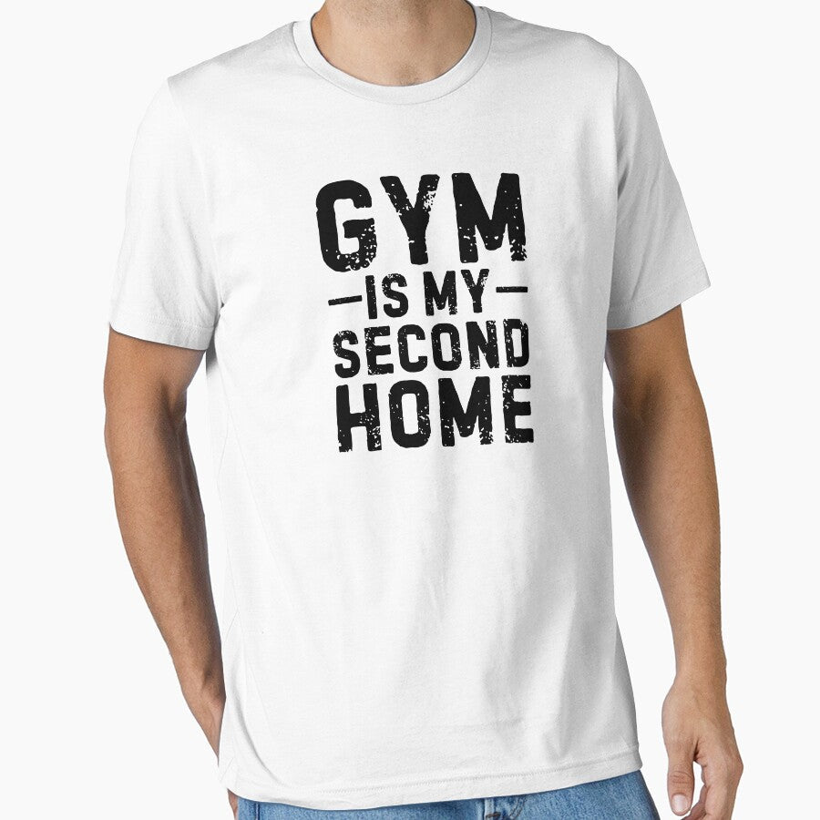 Gym is my second home - Motivational gear for Gym lovers by GraphicDream Unisex , , , Long Sleeve Tee