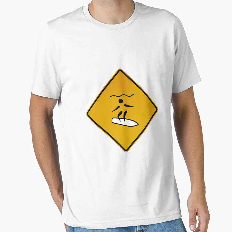 Surfing - Warning Sign by fishdoctor Unisex , , , Long Sleeve Tee