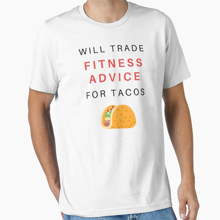 Will trade fitness advice for tacos light by OlgaZhu Unisex , , , Long Sleeve Tee