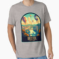 Bristol Vintage Travel Illustration by HomeLivingCo Unisex , , , Long Sleeve Tee