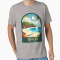 Boracay Vintage Travel Illustration by HomeLivingCo Unisex , , , Long Sleeve Tee